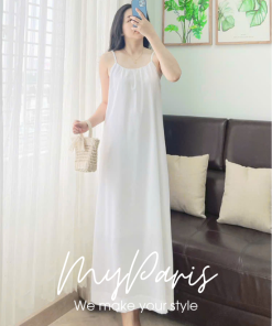 Đầm suông maxi hay dây phối dây ngang lưng chính hãng MYPARIS