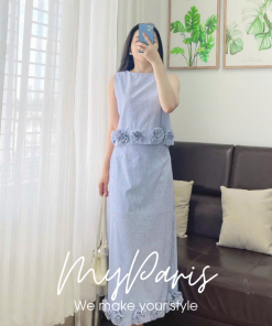 Set áo và chân váy kết hoa sang trọng chính hãng MYPARIS
