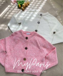 Áo cardigan bông phối nút chính hãng MYPARIS