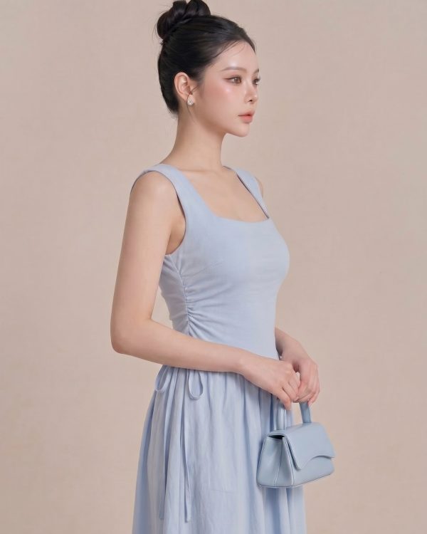 Đầm body thắt nơ nhún eo chính hãng MYPARIS