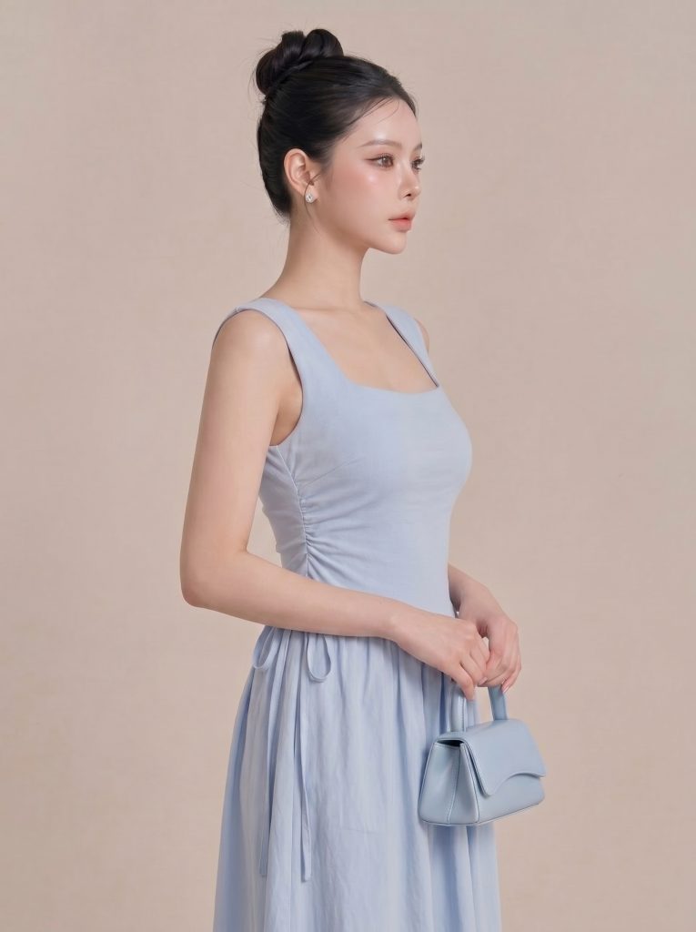 Đầm body thắt nơ nhún eo chính hãng MYPARIS