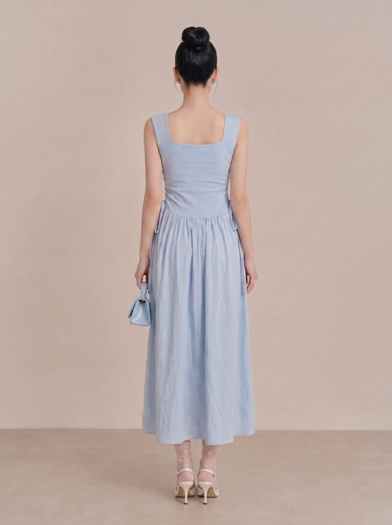 Đầm body thắt nơ nhún eo chính hãng MYPARIS