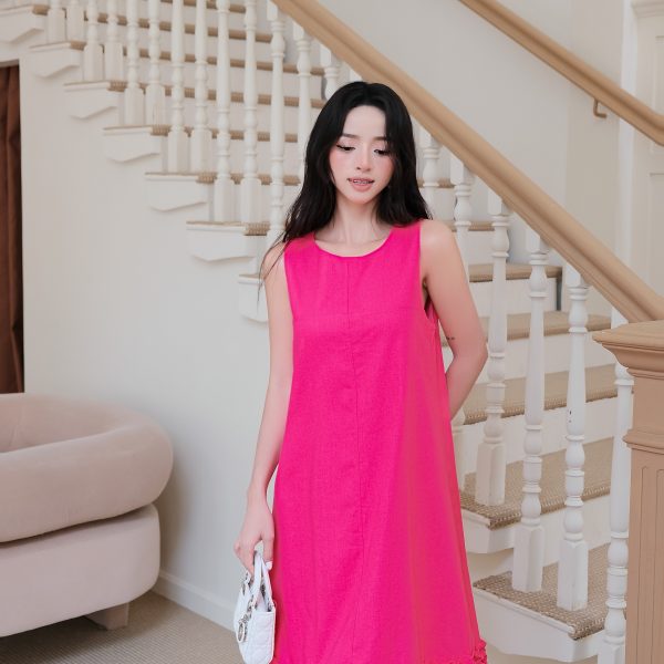 Đầm suông ngắn sát nách bèo chân váy chính hãng MYPARIS